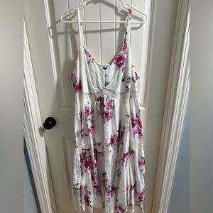 Torrid Pink and White Floral Dress